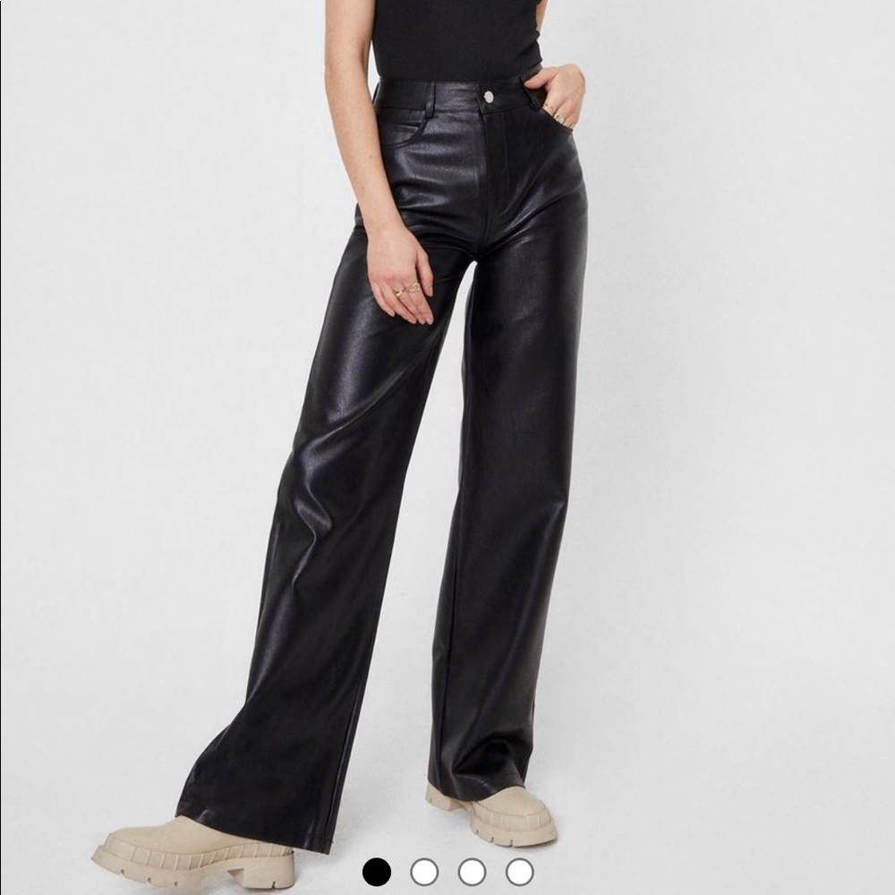 Nasty Gal faux leather pants size small